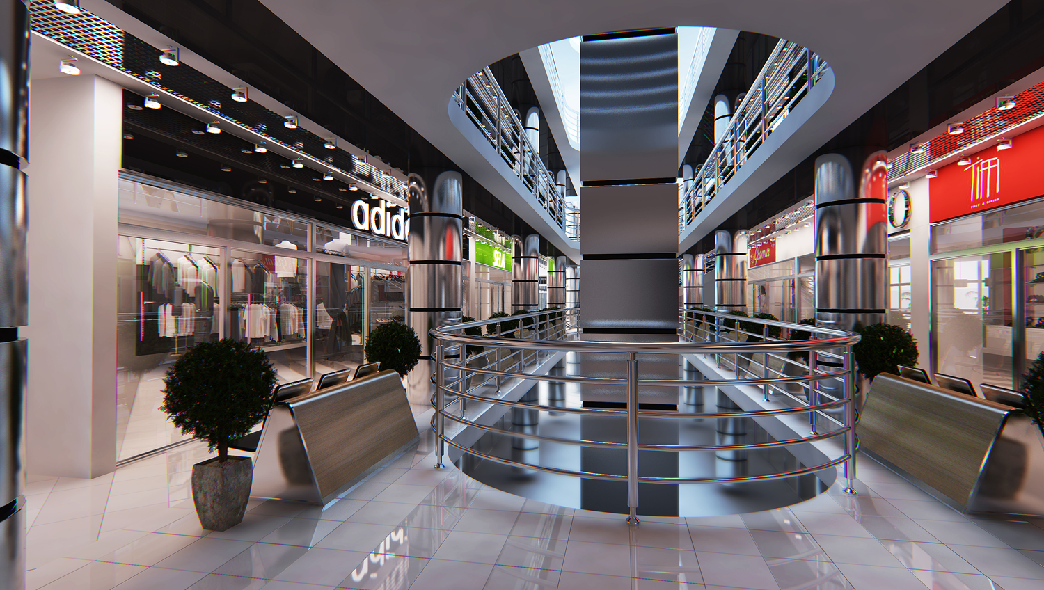 3D визуализация торгового центра