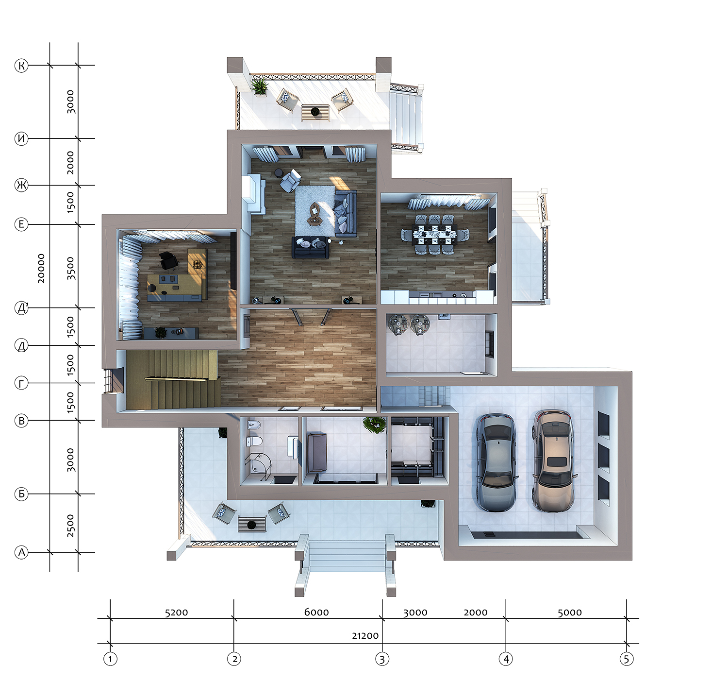 3D планировка дома