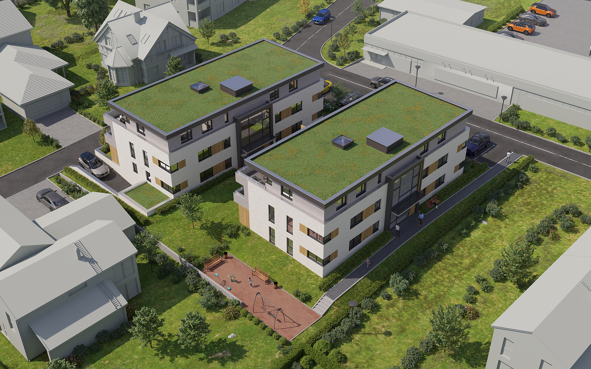 Визуализация многоквартирного дома в Германии