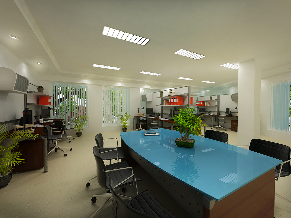 3D визуализация интерьера офиса