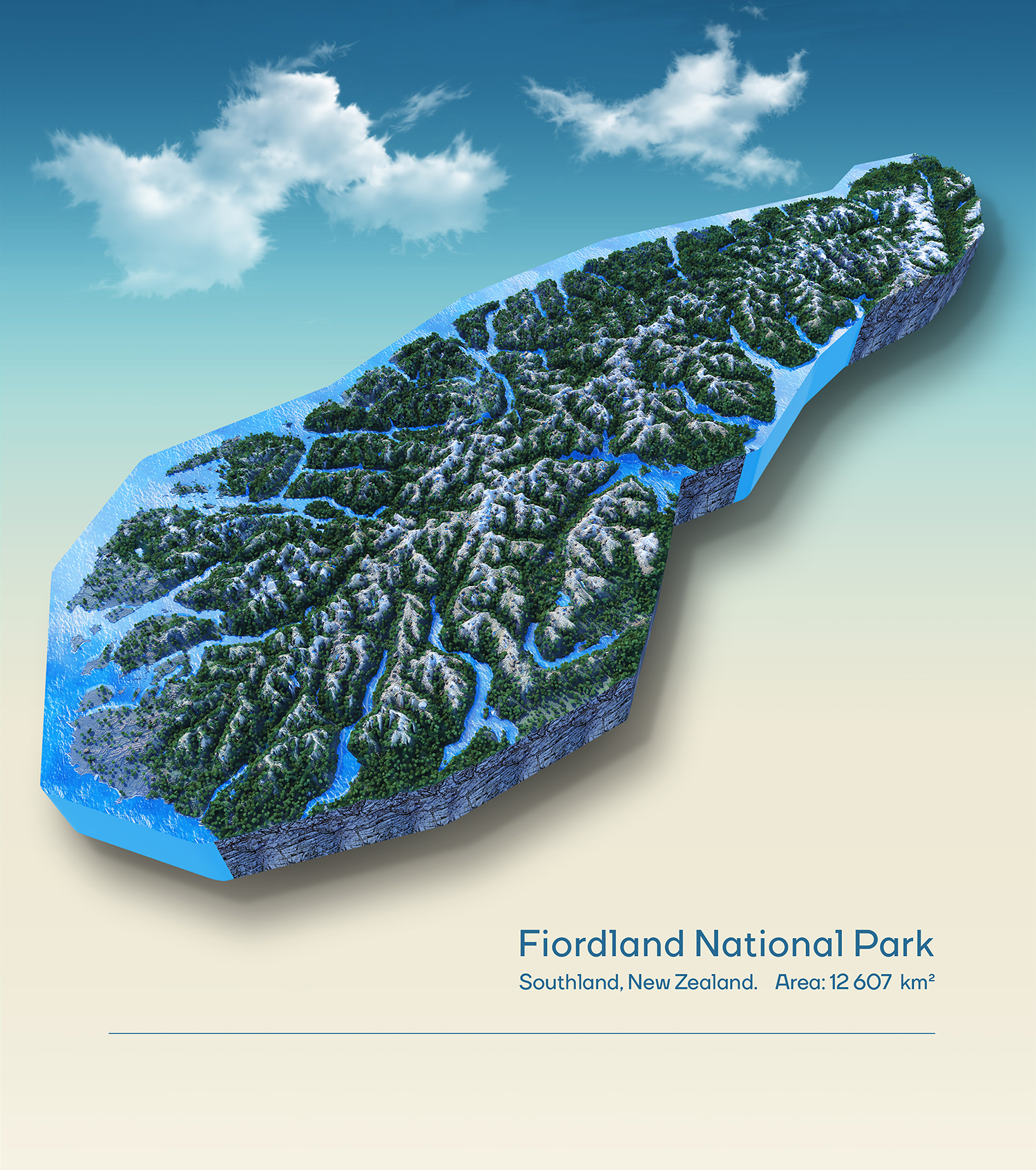 Fiordland National Park 3D park